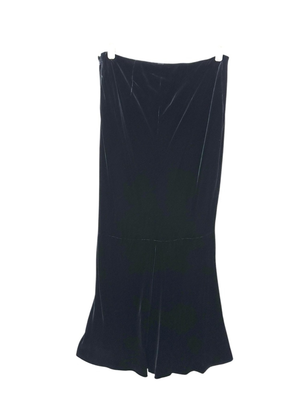Ralph Lauren Black Velvet Y2K‎ Long Skirt Size 10 Classic Old Money Trumpet - Picture 5 of 11